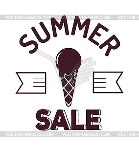 Summer sale logo - vector clip art