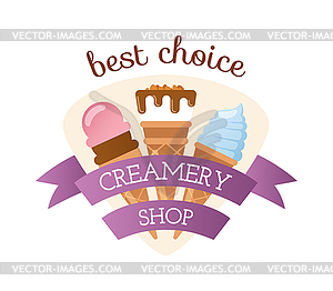 Icecream значок еды логотип - векторное изображение