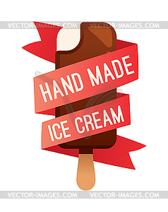 Icecream badge - vector image