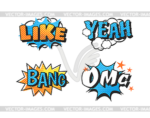 Popart comic speech bubble - vector image