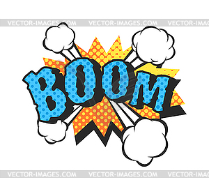 Popart comic speech bubble boom effects  - vector image