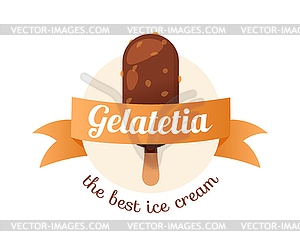 Icecream badge food logo  - vector clip art
