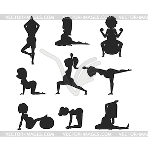 Yogs pregnant woman - vector clip art