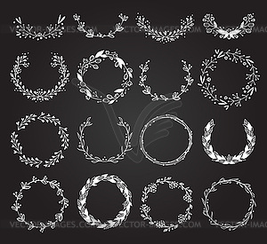 Wreath set - vector clip art