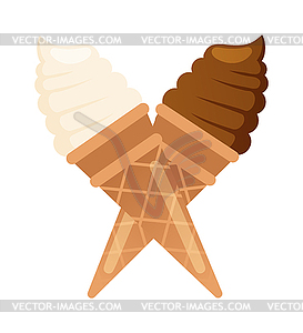 Icecream badge food logo  - vector clipart