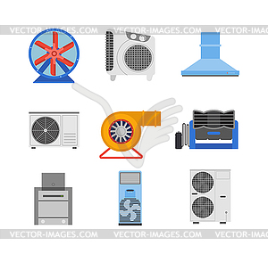 Industrial fan  - vector image