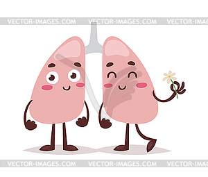 Clean healthy lungs  - vector clip art