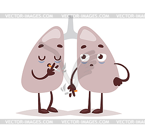 Smokers lungs  - vector clipart