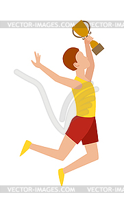 Winning runner winners, success sport flat  - vector EPS clipart