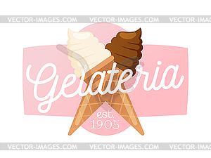 Icecream значок еды логотип - векторный графический клипарт