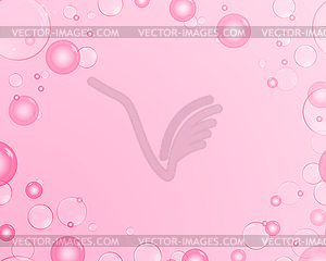 Air bubbles on edges of picture on pink background - royalty-free vector clipart