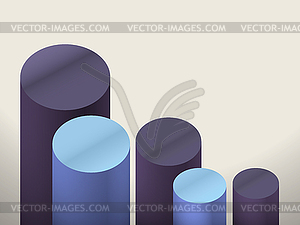 Chart columns blue white background - vector clip art