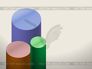 Chart columns multicolored white background - vector clip art