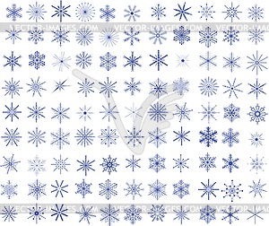 99 Snowflakes - vector image