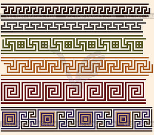 Classical Greek meanders - vector image