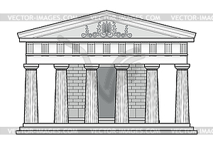 Greek Doric temple - vector clip art