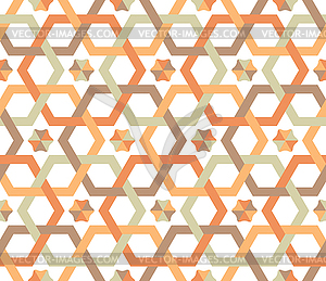 Overlapping hexagons - seamless pattern - vector image