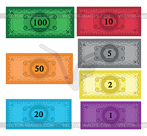 Cartoon set of money - vector clip art