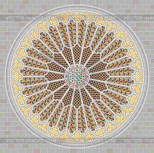 Gothic rose window - vector clip art