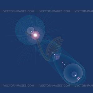 Lens flare for artistic purpose - royalty-free vector image