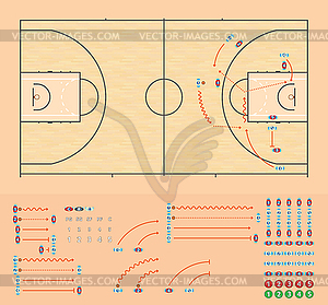 Basketball coaching board - vector clipart