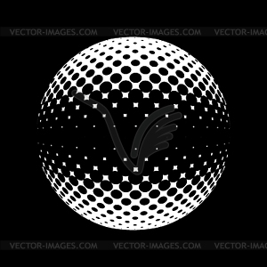 Abstract halftone circle - vector clip art