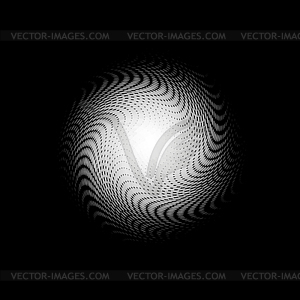 Абстрактные полутоновых круг - изображение векторного клипарта