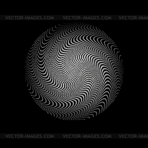 Abstract halftone circle - vector clipart