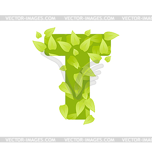 Grass font lette - vector clip art