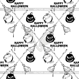 Halloween seamless pattern - vector image