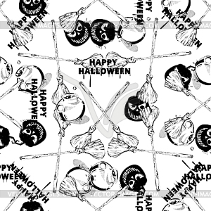 Halloween seamless pattern - vector clip art