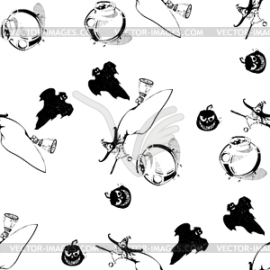 Seamless halloween pattern - vector clip art