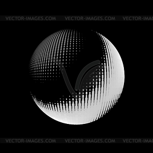 Abstract halftone circle - vector clipart