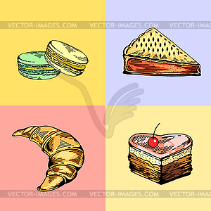 Bakery sweet, pastry - vector image