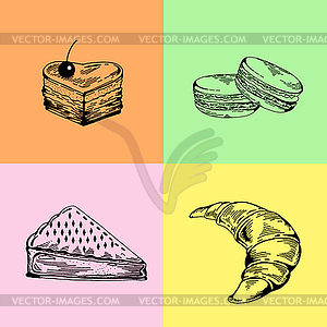 Bakery sweet, pastry - vector image