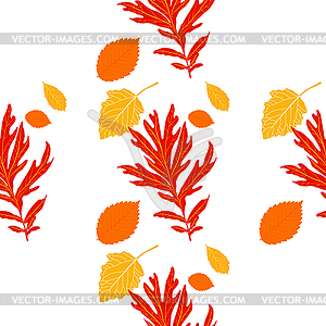 Leaves seamless pattern - royalty-free vector image