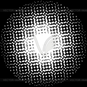 Halftone dots - white & black vector clipart