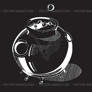 Witch`s cauldron - vector clip art