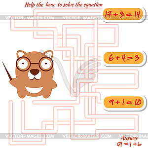 Maze Game for kids - vector clip art