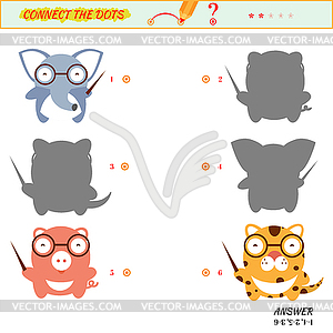 Visual game for children - stock vector clipart