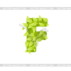 Grass font letter - vector image