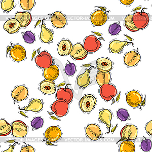 Fruit seamless pattern - vector clipart