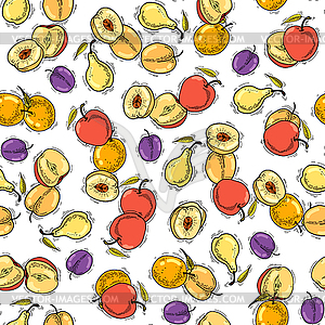 Fruit seamless pattern - vector clipart