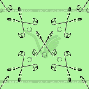 Golf seamless pattern - vector image