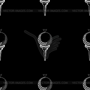 Golf seamless pattern - vector clipart