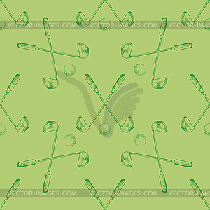 Golf seamless pattern - vector image