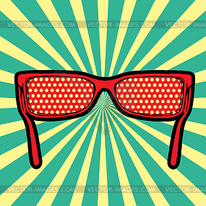 Sunglasses pop art - vector clipart