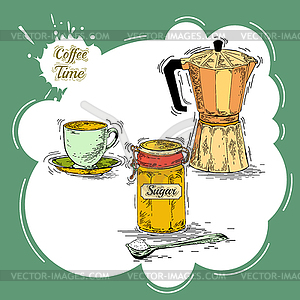 Coffee set - vector clipart / vector image