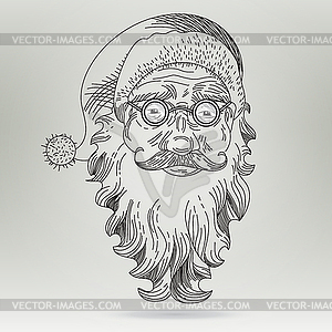 Санта-Клаус лица - стоковое векторное изображение