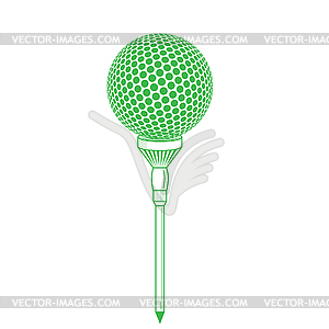 Мяч для гольфа тройник - клипарт в векторе